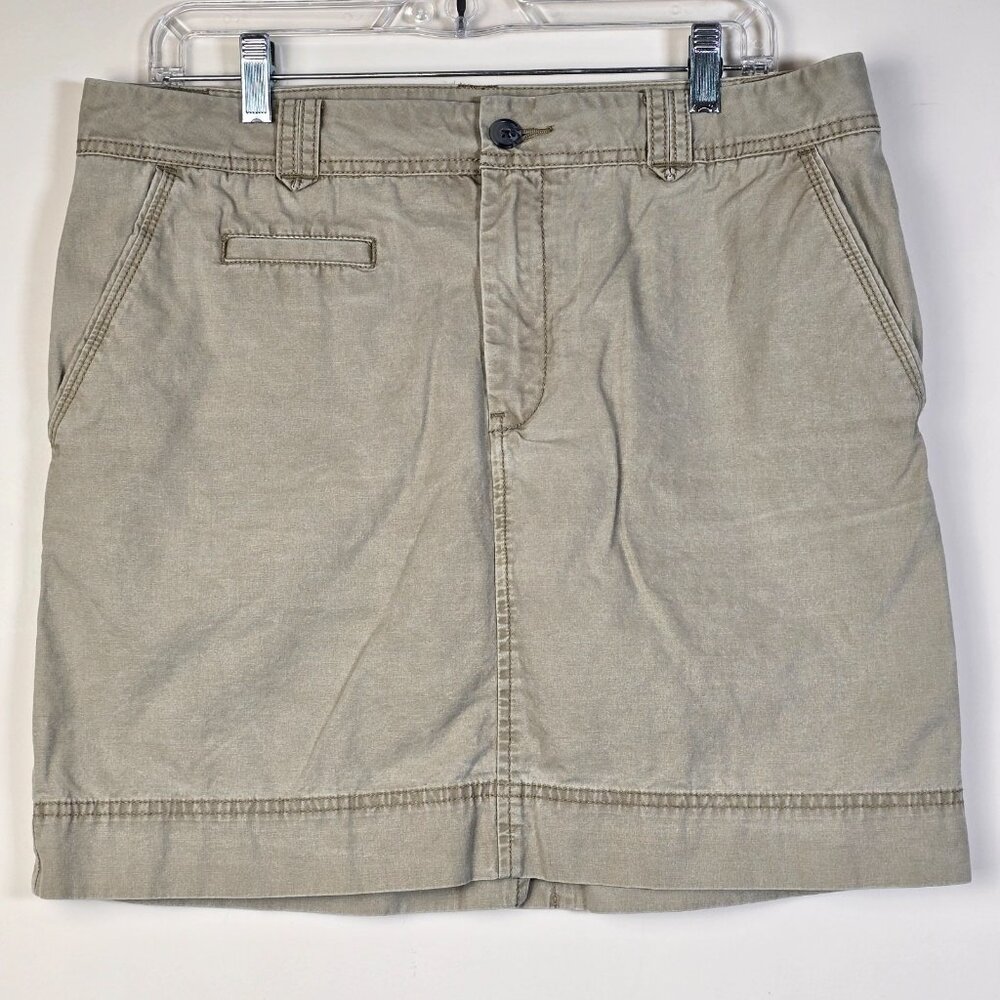 Gap Khaki Skirt Womens Size 12 Tan School Girl Light Academia Casual Minimalist - Picture 1 of 10